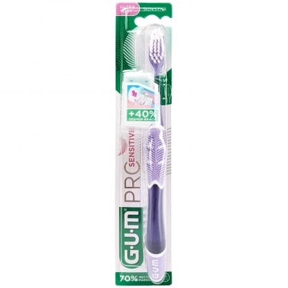 Gum Sunstar Pro Sensitive Ultra Soft Toothbrush Χειροκίνητη Μαλακή Οδοντόβουρτσα 1 Τεμάχιο, Κωδ 510 - Μωβ