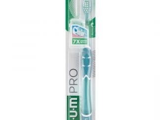 Gum Pro Medium Toothbrush Μεσαίας Σκληρότητας Χειροκίνητη Οδοντόβουρτσα για Βαθύ Καθαρισμό & Αφαίρεση της Πλάκας με Καπάκι 1 Τεμάχιο, Κωδ 528 - Πετρόλ