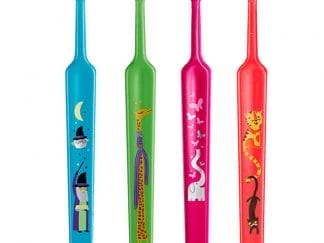 TePe Kids Extra Soft Toothbrush 0-3 Years Οδοντόβουρτσα με Μικρή Κωνική Κεφαλή & Πολύ Μαλακές Ίνες Κατάλληλη για τα Πρώτα Δόντια 4 Τεμάχια - Multicolor 4