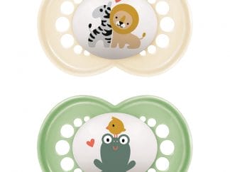 Mam Original Silicone Soother 6-16m Κωδ 150SUc Ορθοδοντική Πιπίλα με Θηλή Σιλικόνης 2 Τεμάχια - Σομόν / Πράσινο
