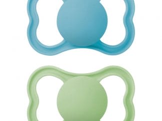 Mam Air Latex Soother 16m+ Κωδ 276L Ορθοδοντική Πιπίλα με Θηλή από Φυσικό Καουτσούκ 2 Τεμάχια - Μπλε / Πράσινο