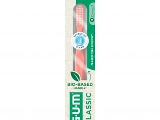 Gum Classic 411 Soft Toothbrush Μαλακή Οδοντόβουρτσα για την Καθημερινή Φροντίδα των Δοντιών & των Ούλων 1 Τεμάχιο - Πορτοκαλί