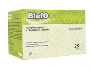 BLEFO Σετ Γάζες Ματιών Μίας Χρήσης 28 Τεμάχια & Θερμαινόμενο Επίθεμα Ματιών 1 Τεμάχια