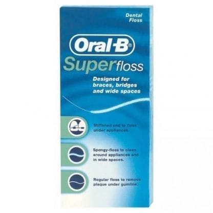 ORAL-B Οδοντικό Nήμα Super Floss 50m 1 Τεμάχιο