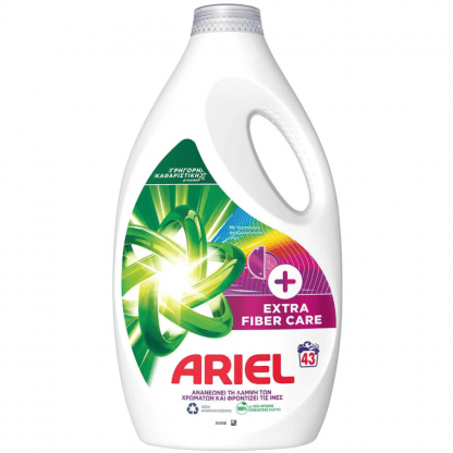 Ariel Υγρό Πλυντηρίου Ρούχων Extra Fiber Care 43μεζ.