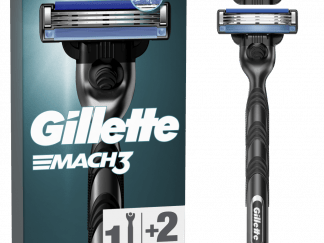 Gillette Mach3 Charcoal Λαβή Ξυριστικής Μηχανής Με 2 Ανταλλακτικά