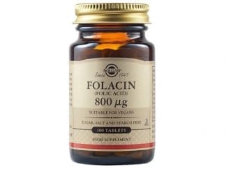 SOLGAR Folic Acid (Folacin) 800mg 100 Ταμπλέτες