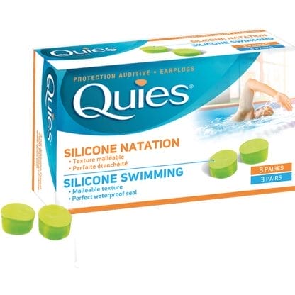 PharmaQ Quies Silicone Swimming Earplugs Μαλακές Επαναχρησιμοποιούμενες Ωτοασπίδες Σιλικόνης που Προστατεύουν Από το Νερό για Ενήλικες 3 Ζευγάρια