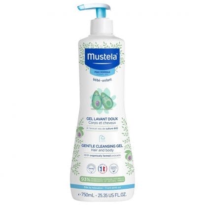 Mustela Gentle Cleansing Gel for Hair & Body Βρεφικό Παιδικό Gel Καθαρισμού για Σώμα και Μαλλιά με Αβοκάντο Βιολογικής Καλλιέργειας 750ml