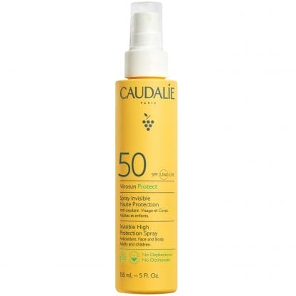 Caudalie Vinosun Protect Invisible High Protection Spray Spf50 Λεπτόρρευστη Αντηλιακή Κρέμα Προσώπου, Σώματος Υψηλής Προστασίας για Όλη την Οικογένεια 150ml