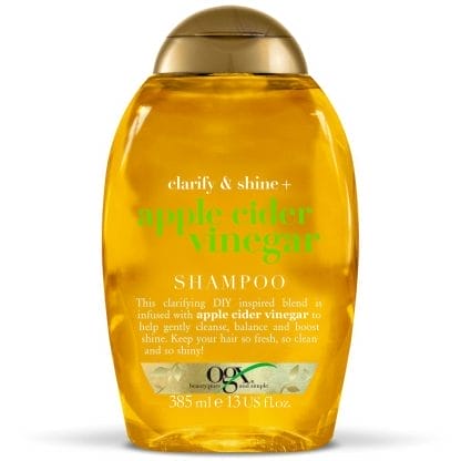 OGX Apple Cider Vinegar Clarify & Shine Shampoo Σαμπουάν Μαλλιών για Βαθύ Καθαρισμό, Λάμψη & Μείωση της Λιπαρότητας 385ml