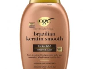 OGX Brazilian Keratin Smooth Ever Straightening Shampoo Δυναμωτικό Σαμπουάν Λείανσης & Λάμψης στα Ταλαιπωρημένα Μαλλιά 385ml