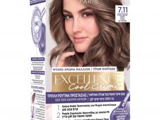 L'Oreal Paris Excellence Cool Creme Μόνιμη Βαφή σε Κρέμα Τριπλής Προστασίας για Κάλυψη των Λευκών 1 Τεμάχιο - 7.11 Ψυχρό Σαντρέ Ξανθό