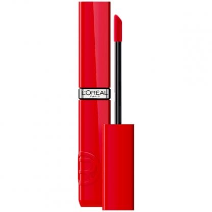 L'Oreal Paris Infaillible Laque Resitance Liquid Lipstick Υγρό Λαμπερό Κραγιόν για Έντονο Χρώμα Μακράς Διάρκειας 4.3ml - 410 Rouge Poppy