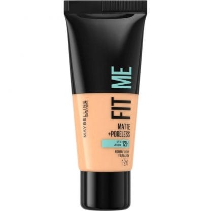 Maybelline Fit Me Matte + Poreless Foundation Makeup που Ταυτίζεται Τέλεια με την Επιδερμίδα 30ml- 124 Soft Sand