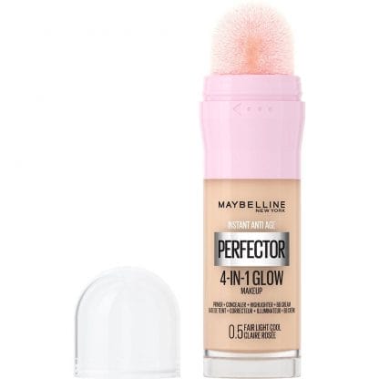 Maybelline Instant Anti-Age Perfector 4-in-1 Glow Makeup Πολυχρηστικό Makeup για Λαμπερή Επιδερμίδα με Σφουγγαράκι 20ml - 0.5 Fair Light Cool