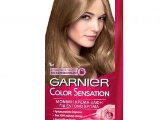 Garnier Color Sensation Permanent Hair Color Kit Μόνιμη Κρέμα Βαφή Μαλλιών με Άρωμα Τριαντάφυλλο 1 Τεμάχιο - 7.0 Ξανθό