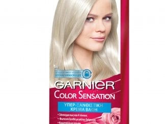 Garnier Color Sensation Permanent Hair Color Kit Μόνιμη Κρέμα Βαφή Μαλλιών με Άρωμα Τριαντάφυλλο 1 Τεμάχιο - 10.1 Κατάξανθο Σαντρέ