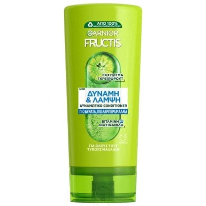 Garnier Fructis Strength & Shine Conditioner για Ενδυνάμωση των Μαλλιών με Εκχύλισμα Γκρέιπφρουτ 200ml