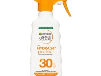 Garnier Ambre Solaire Hydra 24H Protect Spf30 Αντηλιακό Σπρέι Υψηλής Προστασίας με Βιταμίνη Ε 270ml