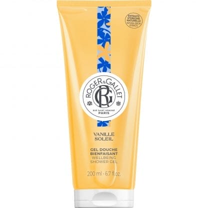 Roger & Gallet Vanille Soleil Wellbeing Shower Gel Αφρόλουτρο Εμπλουτισμένο με Φυσικό Εκχύλισμα Βανίλιας Μαδαγασκάρης & Αλόη Βέρα 200ml