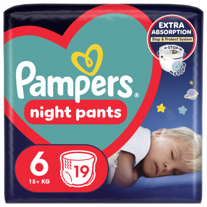 Πάνες Pampers Night Pants Νο6 (15+kg) 19τεμ