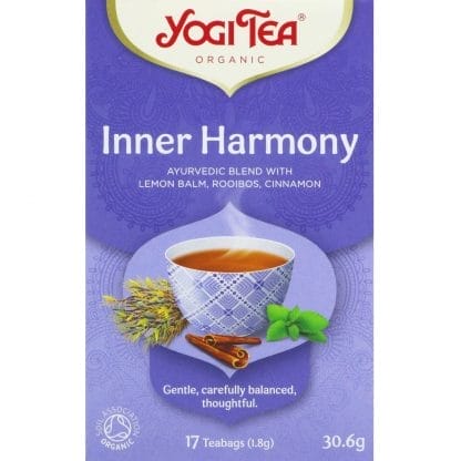 Yogi Tea Inner Harmony Ayurvedic Blend 17 Teabags (17 Φακελάκια x 1.8g),Ρόφημα Βοτάνων με Βάλσαμο Λεμονιού, Λεβάντα & Χαμομήλι για Χαλάρωση