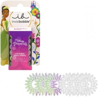 Invisibobble Disney Tiana Original Hair Spiral Λαστιχάκι Μαλλιών Εμπνευσμένο από Πριγκίπισσες της Disney 6 Τεμάχια