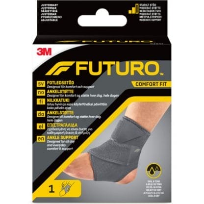 3M Futuro Comfort Fit Ρυθμιζόμενη Επιστραγαλίδα για Καθημερινή Άνεση & Στήριξη Γκρι One Size 1 Τεμάχιο, Κωδ 04037