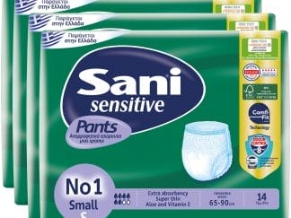 Σετ Sani Sensitive Pants Ελαστικό Εσώρουχο Ακράτειας 56 Τεμάχια (4x14Τεμάχια) - No1 Small