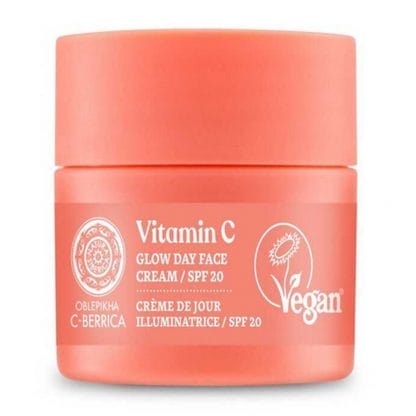 Natura Siberica Oblepikha C-Berrica Vitamin C Glowing Day Face Cream Spf20 Κρέμα Ημέρας Προσώπου Μέτριας Αντηλιακής Προστασίας με Βιταμίνη C για Αποτοξίνωση 50ml
