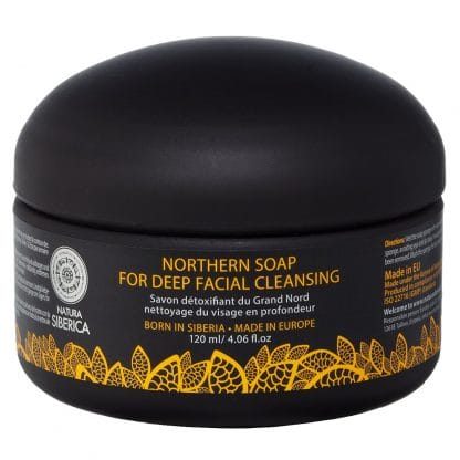 Natura Siberica Northern Soap for Deep Facial Cleansing Σαπούνι για Βαθύ Καθαρισμό Προσώπου με Ενεργό Άνθρακα, Κατάλληλο για Όλους τους Τύπους Δέρματος 120ml
