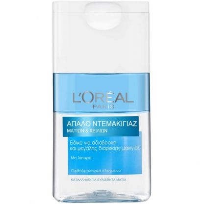 L'Oreal Paris Make-Up Remover Lotion for Eye - Lips Λοσιόν Ντεμακιγιάζ Ματιών - Χειλιών Κατάλληλη για Ευαίσθητα Μάτια 125ml