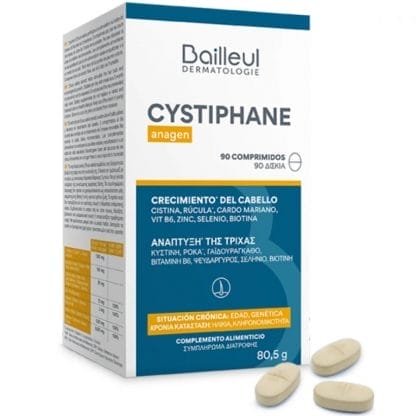 Bailleul Cystiphane Anagen Hair Growth Συμπλήρωμα Διατροφής με L-Κυστίνη για την Ανάπτυξη - Ενδυνάμωση των Μαλλιών 90tabs