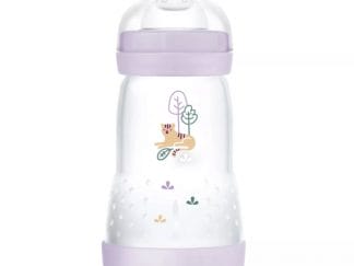 Mam Easy Start Anti-Colic Plastic Bootle 2m+ Μπιμπερό Πολυπροπυλενίου με Θηλή Σιλικόνης Μεσαίας Ροής & Σύστημα Κατά των Κολικών 260ml, Κωδ 351SGc - Λιλά