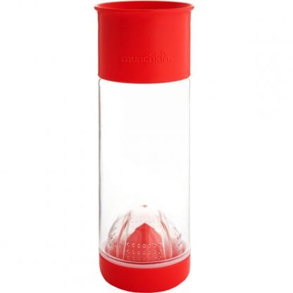 Munchkin Miracle 360° Fruit Infuser Ποτήρι με Θήκη - Στίφτη Φρούτων για να Δώσετε Γεύση στο Ρόφημα σας 12m+, 414ml - Κόκκινο