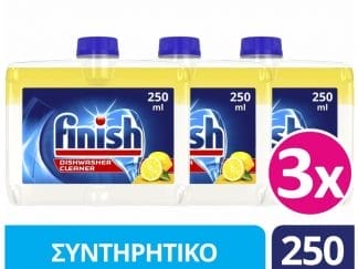 Finish Συντηρητικό Πλυντηρίου Πιάτων Άρωμα Λεμόνι 3x250ml