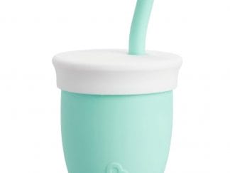 Munchkin C'est Silicone Training Cup with Straw Εκπαιδευτικό Κύπελο με Καλαμάκι Σιλικόνης, Κατάλληλο για τα Ευαίσθητα Ούλα του Μωρού 6m+, 118ml, Κωδ 90054 - Πετρόλ