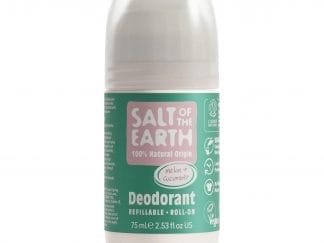 Salt of the Earth Natural Refillable Roll-On Deodorant Αποσμητικό Roll-On Φυσικής Προέλευσης με Άρωμα Αγγουριού & Πεπονιού 75ml - Melon & Cucumber