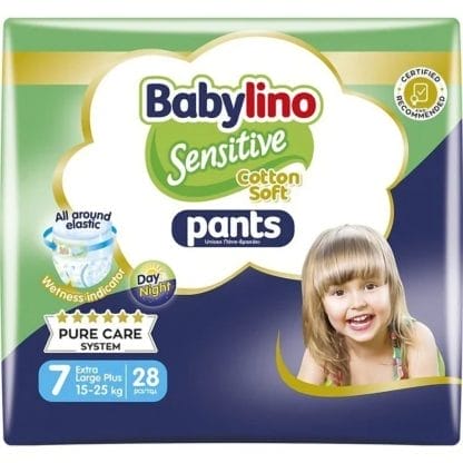 Babylino Sensitive Pants Cotton Soft Unisex No7 Extra Large Plus (15-25kg) 28 Τεμάχια