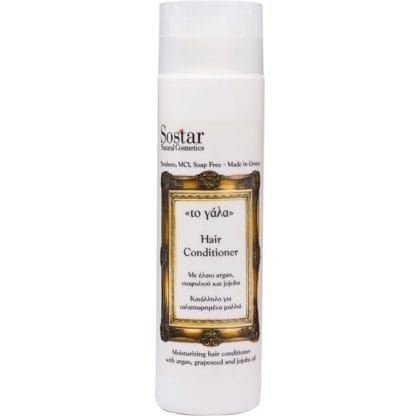 Sostar Donkey Milk Hair Conditioner Μαλακτική Κρέμα Μαλλιών με Βιολογικό Γάλα Γαϊδούρας για Όγκο Ελαστικότητα & Θρέψη 250ml