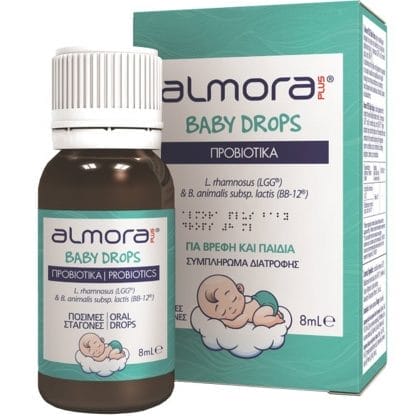 Almora Plus Baby Probiotics Drops Συμπλήρωμα Διατροφής Προβιοτικών για την Ανακούφιση των Βρεφικών Κολικών & την Καλή Υγεία του Γαστρεντερικού σε Σταγόνες 8ml