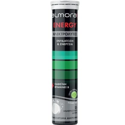 Almora Plus Energy Συμπλήρωμα Διατροφής Ηλεκτρολυτών με Καφεΐνη & Βιταμίνες για Ενέργεια & Ενυδάτωση Κατά της Κόπωσης με Γεύση Λεμόνι 25 Effer.tabs