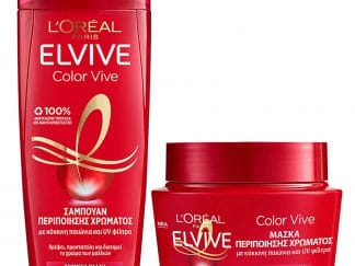 L'Oreal Paris Πακέτο Προσφοράς Elvive Color Vive Σαμπουάν για Βαμμένα Μαλλιά 400ml & Μάσκα Περιποίησης Βαμμένων Μαλλιών 300ml