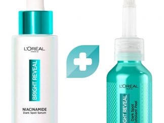 L'Oreal Paris Promo Bright Reveal Niacinamide Dark Spot Serum 30ml & Dark Spot Exfoliant Peel 25ml