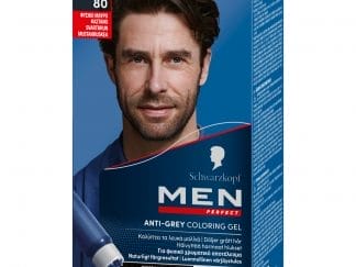 Schwarzkopf Men Perfect Anti-Grey Coloring Gel Τζελ Μαλλιών με Χρώμα για την Κάλυψη των Λευκών με Φυσικό Χρωματικό Αποτέλεσμα - N80 Φυσικό Μαύρο Καστανό