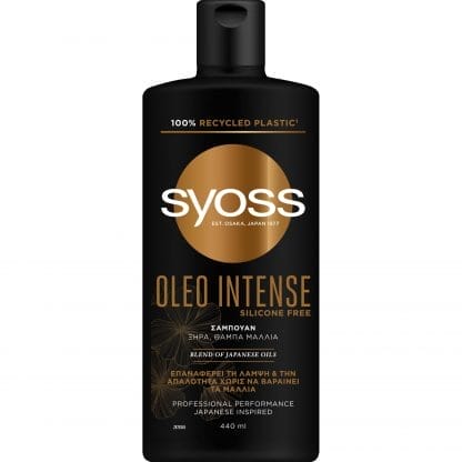 Syoss Oleo Intense Shampoo Blend of Japnese Oils for Dry & Dull Hair Σαμπουάν για Επαναφορά της Λάμψης & της Απαλότητας, Κατάλληλο για Ξηρά & Θαμπά Μαλλιά 440ml