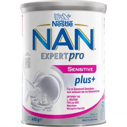 Nestle NAN Expert Pro Sensitive Plus Γάλα σε Μορφή Σκόνης για τη Διαιτητική Διαχείριση των Κολικών & της Δυσκοιλιότητας από τη Γέννηση 400g