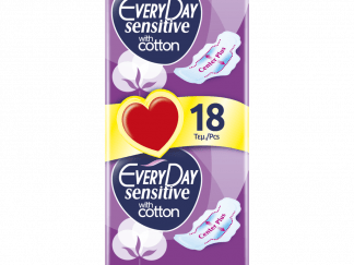 Σερβιέτες EveryDay Sensitive Cotton MAXI NIGHT Ultra Plus οικονομική συσκευασία 18 τεμ.