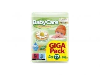 Μωρομάντηλα Babycare Χαμομήλι 288τεμ (4*72τεμ)